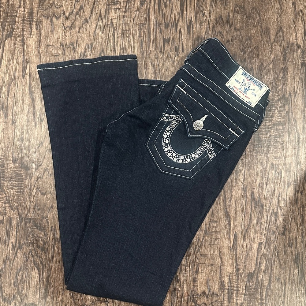 Y2K True Religion Rhinestone Denim Jeans